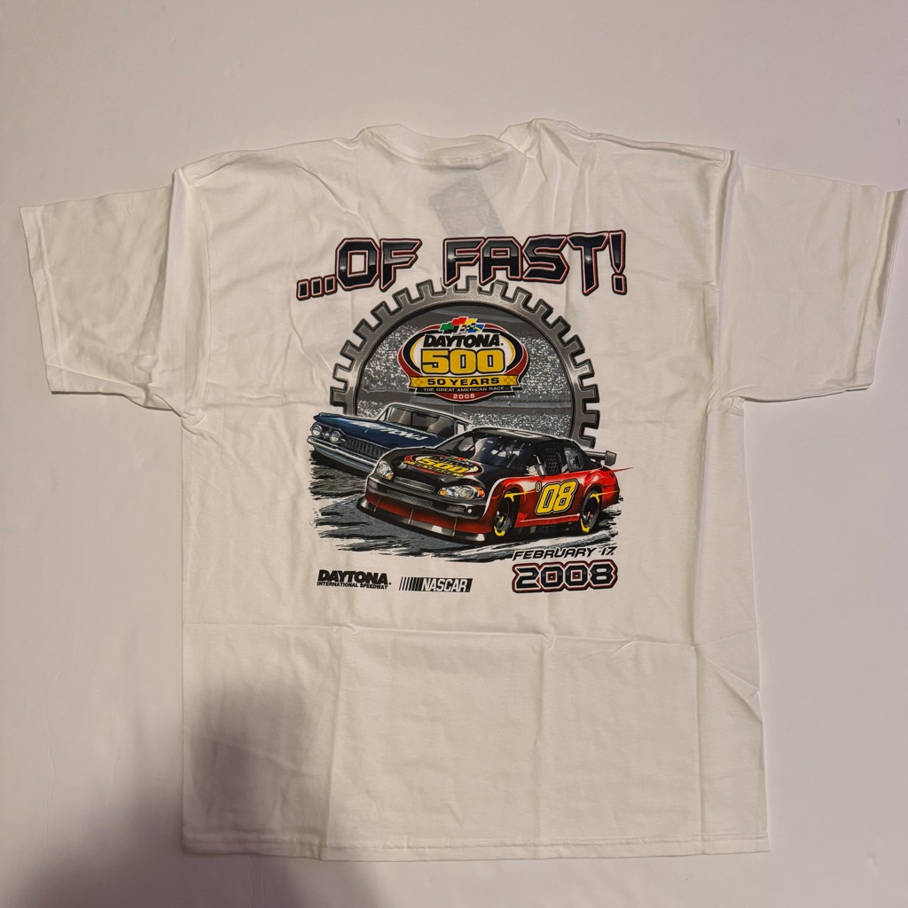 Vintage Nascar Daytona 500 2008 Vintage 50 Year Anniversary TShirt Size Xl Vintage Nascar Daytona 500 2008 Vintage 50 Year Anniversary TShirt Size Xl
